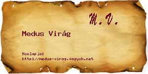 Medus Virág névjegykártya